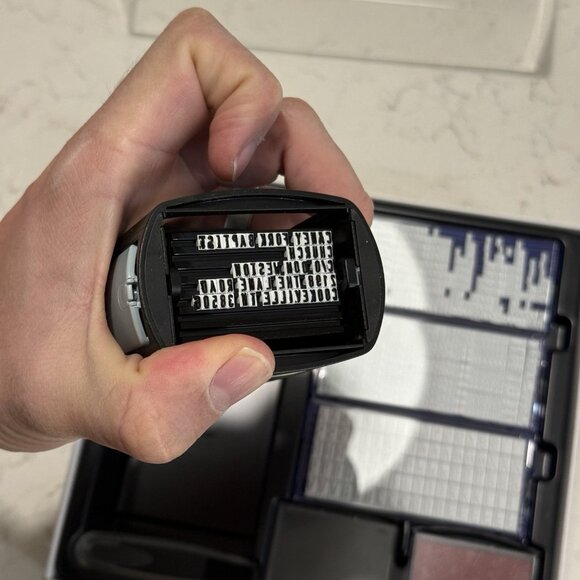 2000 Plus Heavy Duty Custom Print Kit Stamp Address Black & Red Ink Pads - Picture 5 of 8